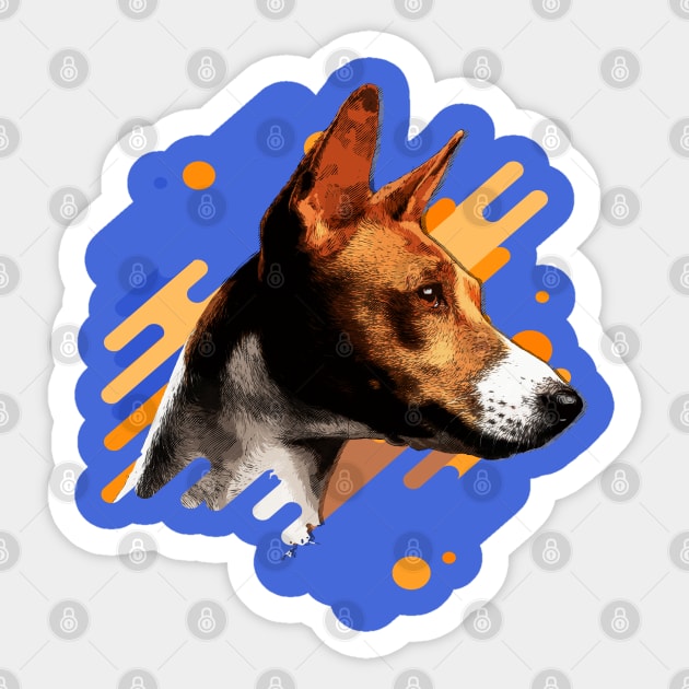 Basenji Sticker by Nartissima